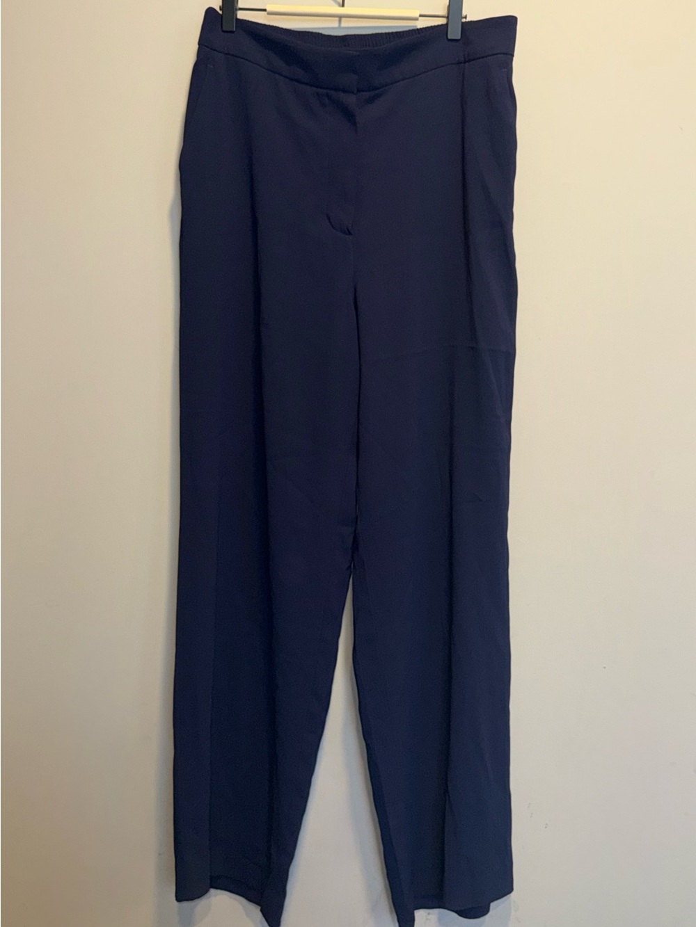 Quince Navy Wide-Leg Trousers